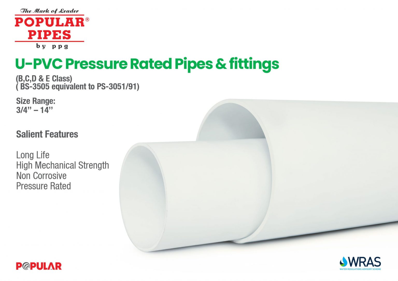 UPVC Pressure Pipes & Fittings Brochure Popular Pipes Group of Companies