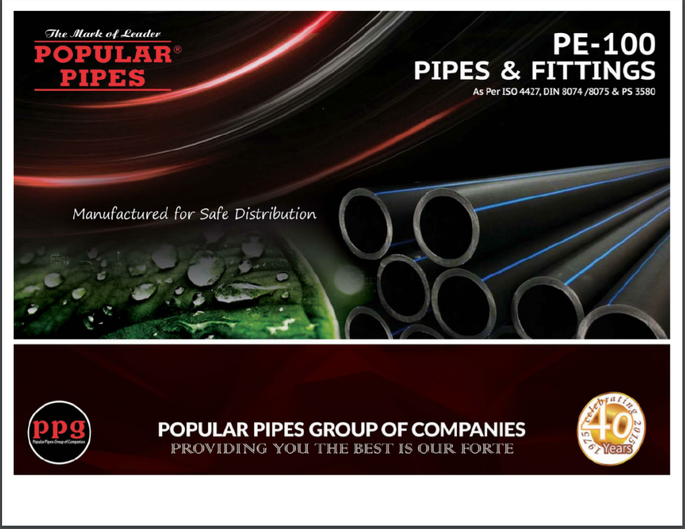 Popular HDPE Pipes Brochure Popular Pipes Group of Companies