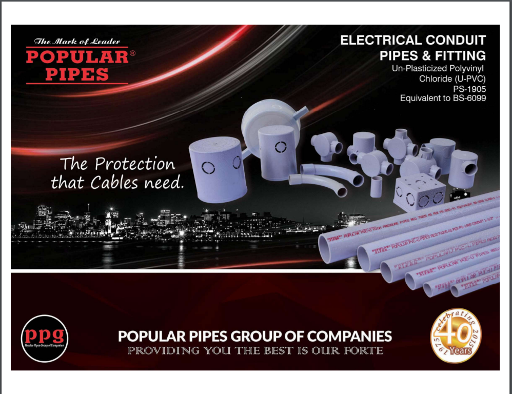 Electrical Conduit Pipes & Fitting Brochure Popular Pipes Group of