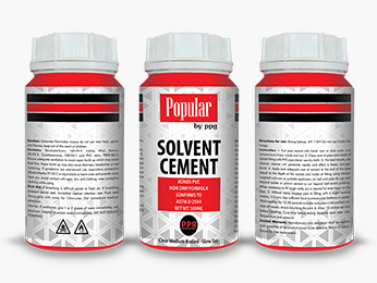 Solvent Cement PPG Products Popular Pipes Group Of Companies - Mark of the leader